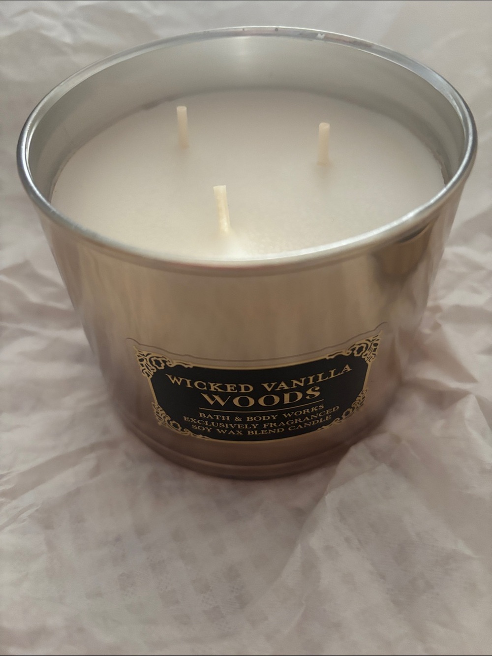 Bath & Body Works Wicked Vanilla Woods Candle w/RARE Limited Edition Snake Lid - Picture 4 of 6